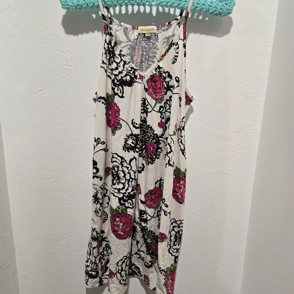 World Market Floral Nightgown | Size Small | Spaghetti Straps Size Small - Picture 2 of 4